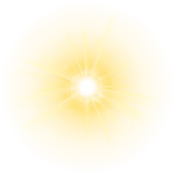 a bright sun on a white background