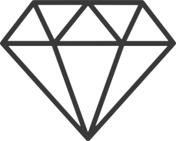 a black and white diamond logo