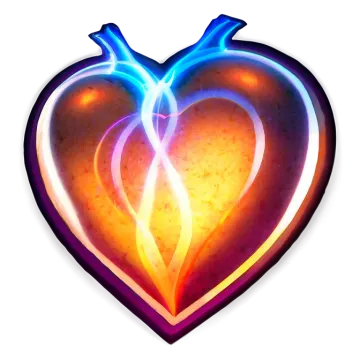 a heart with flames in the middle