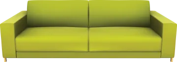 an image of a green couch