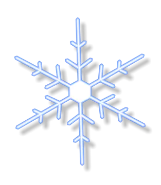 a blue snowflar on a white background