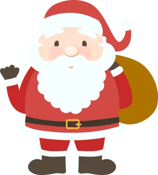 a santa claus with a bag of gifts