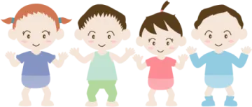 a group of children with their hands up