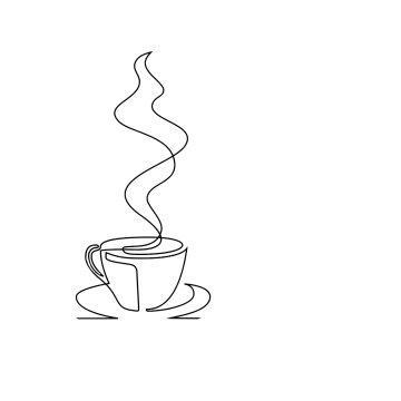 a cup of coffee on a white background