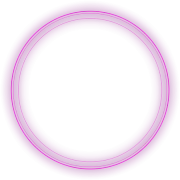 a pink neon circle on a white background