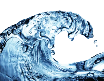 a wave of water on a white background