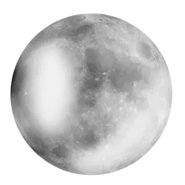 a full moon on a white background