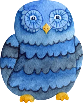 a watercolor painting of an owl