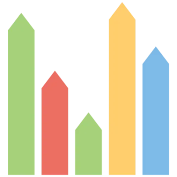 an image of a bar chart with arrows pointing upwards