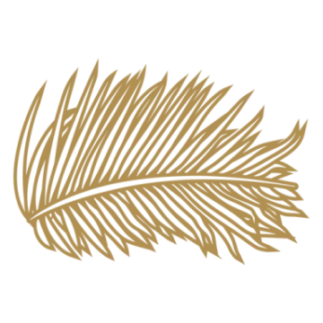 a golden palm leaf