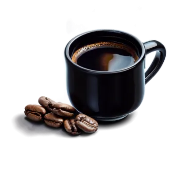 a cup of coffee and some coffee beans