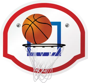 a basketball hoop with a ball in it