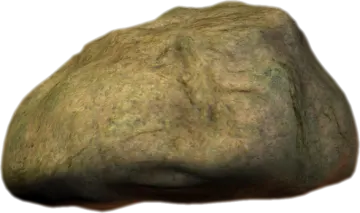 a rock on a white background