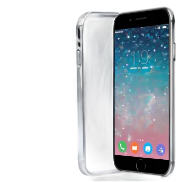 the back of an iphone with a clear case