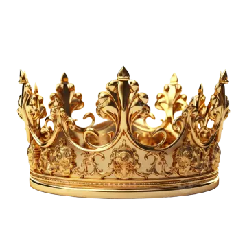 a gold crown on a white background
