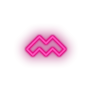 a pink neon sign on a white background