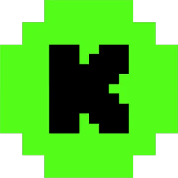 a green pixel with the letter h on it