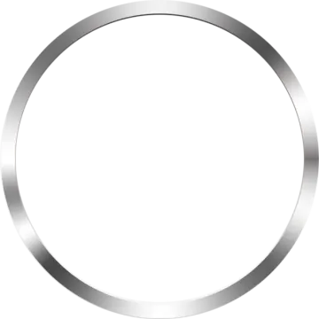 a circular metal frame on a white background