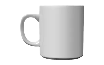a white mug sitting on top of a table