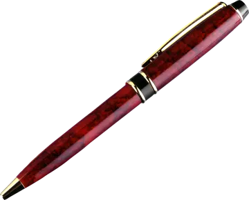 a pen that is red and gold