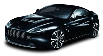 a black sports car on a white background