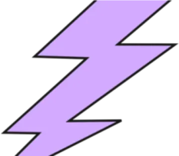 a purple lightning bolt on a white background