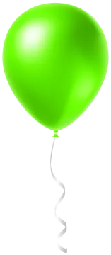 a green balloon on a white background