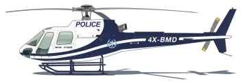 a police helicopter on a white background
