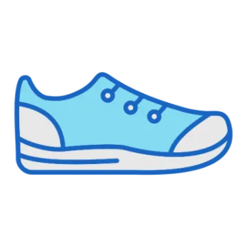 a blue shoe icon