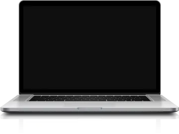 a laptop computer on a white background