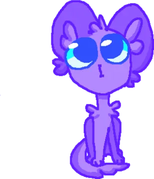 a drawing of a dog with blue eyes