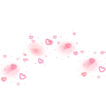a white background with pink hearts and stars