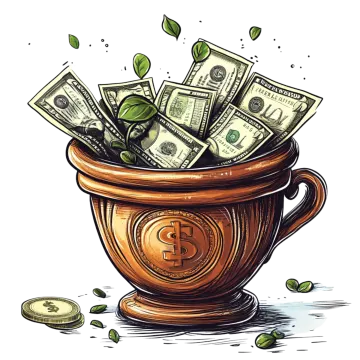 money in a pot