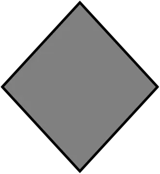 a black and white diamond shape