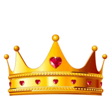 a crown with hearts on it
