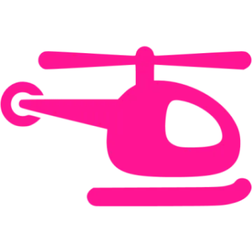a pink helicopter on a white background