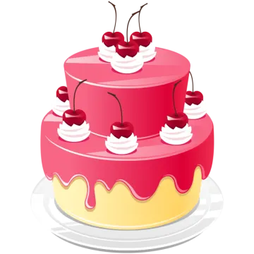 a cake with chers on top of it