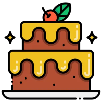 a birthday cake with an apple on top