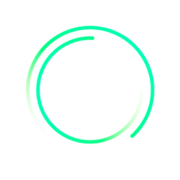 a green ring on a white background