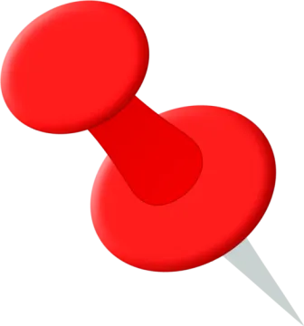 a red button on a white background