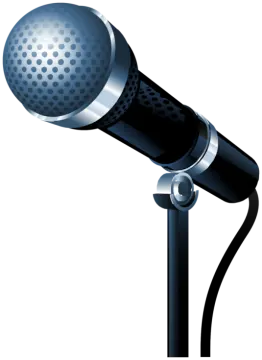 a microphone on a white background