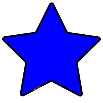 a blue star on a white background