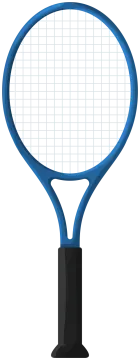 a tennis racket on a white background