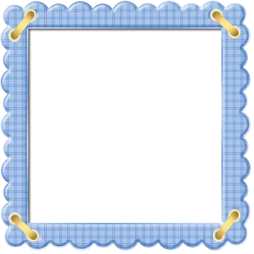 a blue frame with a gold ribbon around it