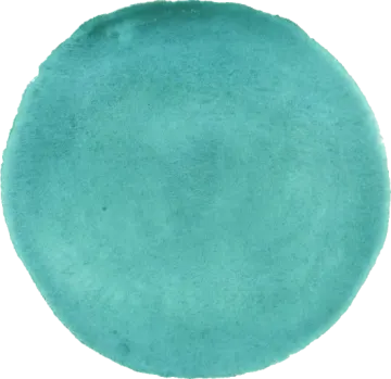 a blue circle painted with watercolor