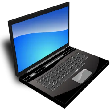 a laptop with a mouse on it