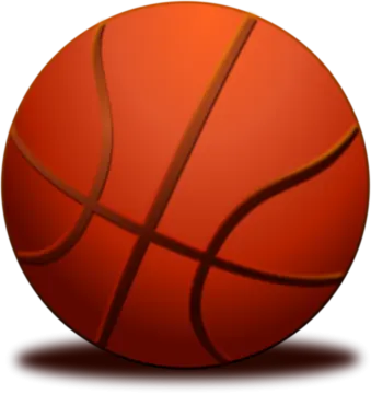 a red basketball ball on a white background