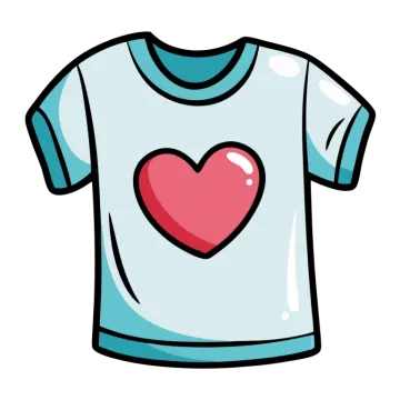 a t - shirt with a heart on it