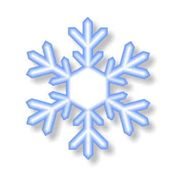 a blue snowflake on a white background