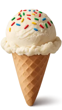 an ice cream cone